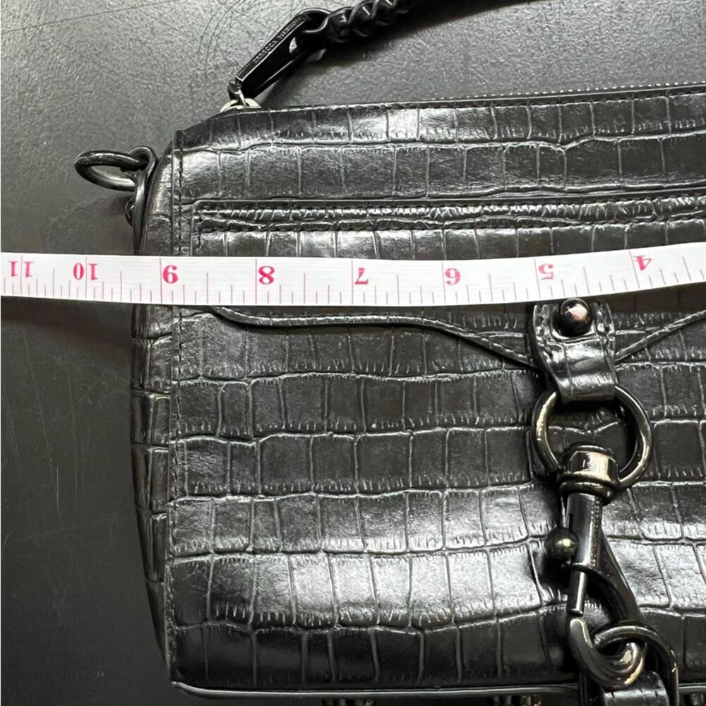 Rebecca Minkoff Metallic Black Croc Purse in Black (NO strap) - Picture 8 of 8